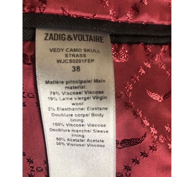 ZADIG & VOLTAIRE Vedy Embellished Skull Blazer - Picture 7 of 11